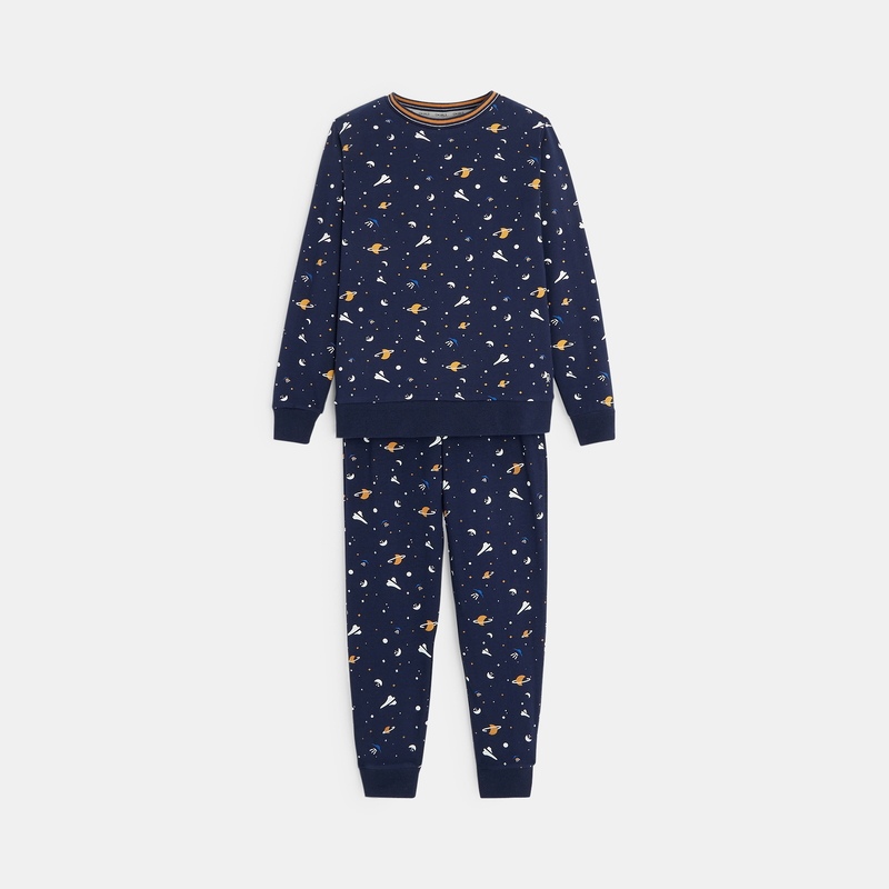 pyjama motif planètes étoiles fusées