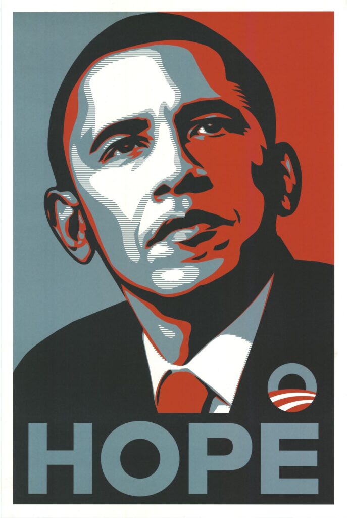 Portrait illustré de Barak Obama
