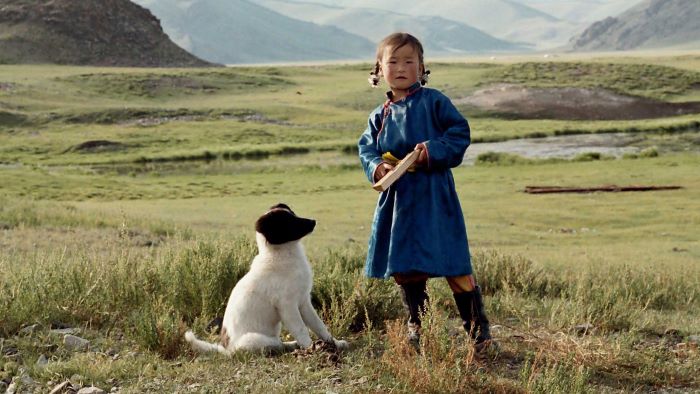 scène du film mongol Le Chien jaune de Mongolie