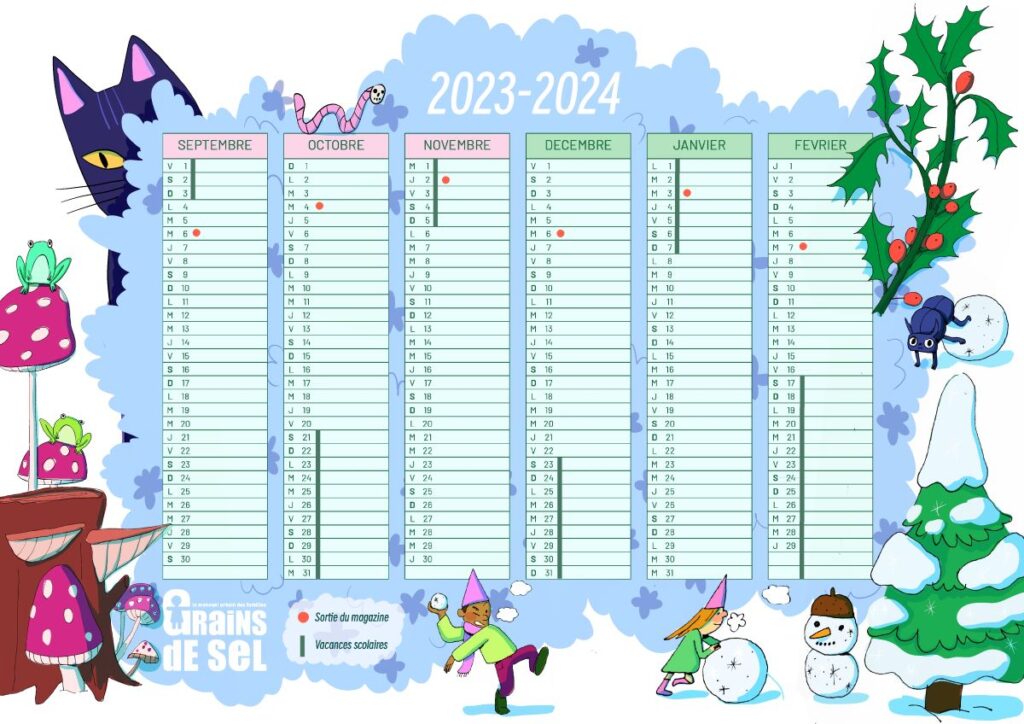 Le calen­drier des vacances scolaires 2023–2024 à Lyon