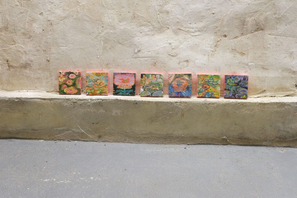carreaux en ciment peints par flore chemin galerie tator lyon 3e
