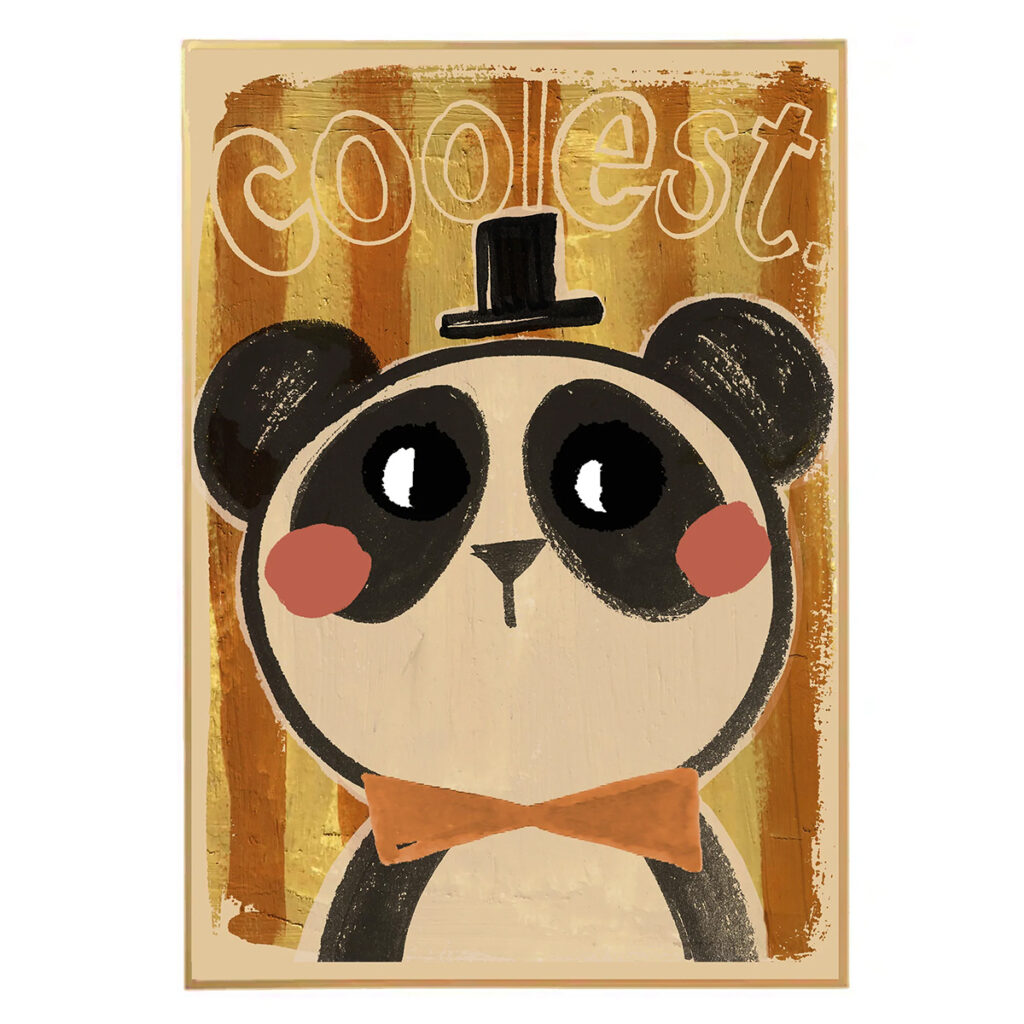 affiche panda the coolest pour enfants de la marque Studio Loco