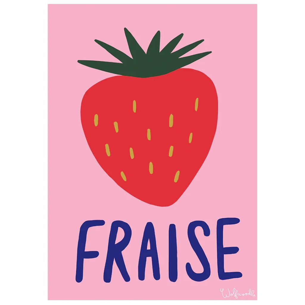 Affiche Fraise, Woolfnoodle