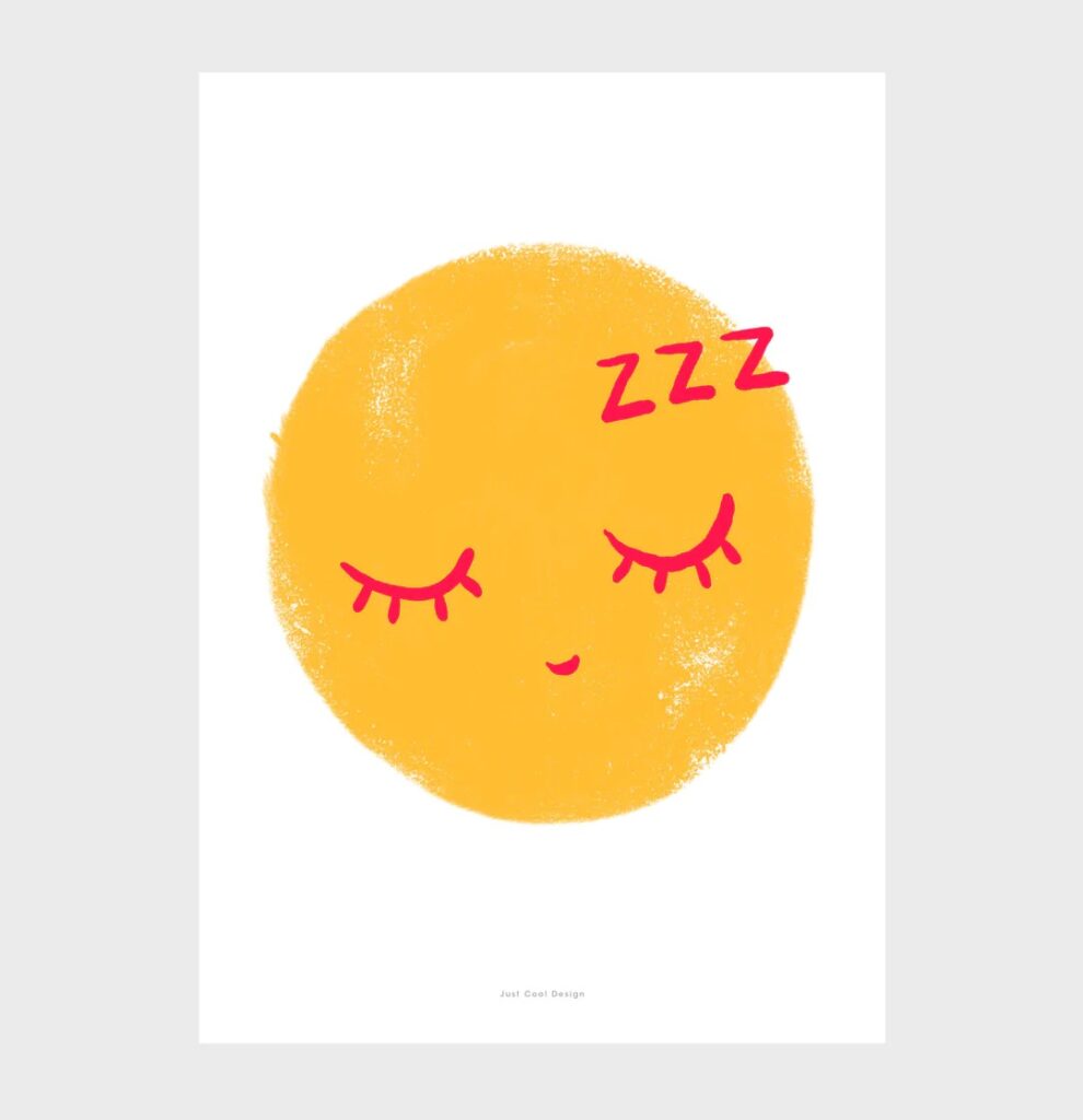 affiche Good night emoji, Just Cool Design