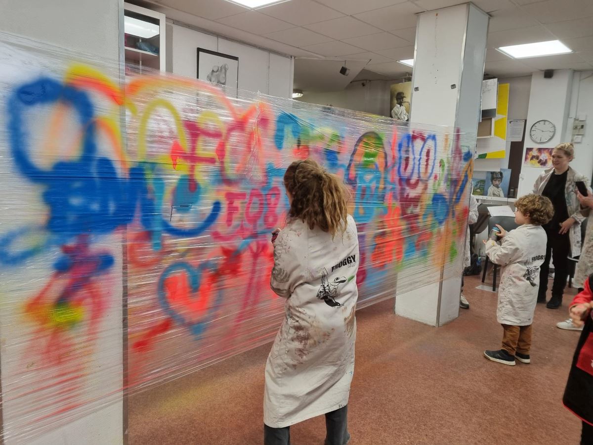 atelier cellograff de Bistanclac et Graffiti street art