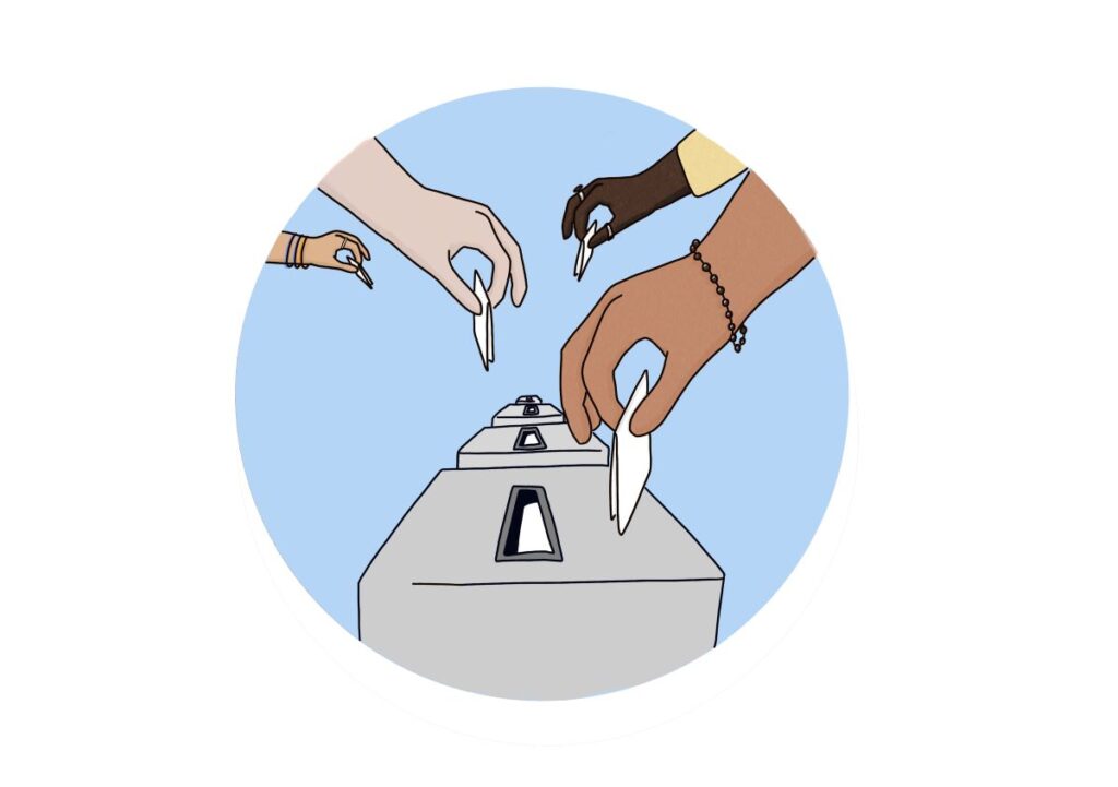 Illustration du vote par Carla Vernile