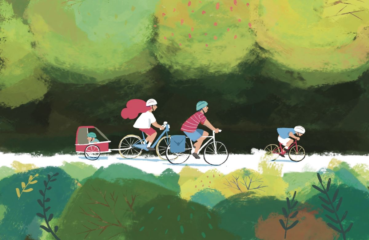 Vacances en vélo autour de Lyon, illustration de Nathan Dachelet-Dellaporta
