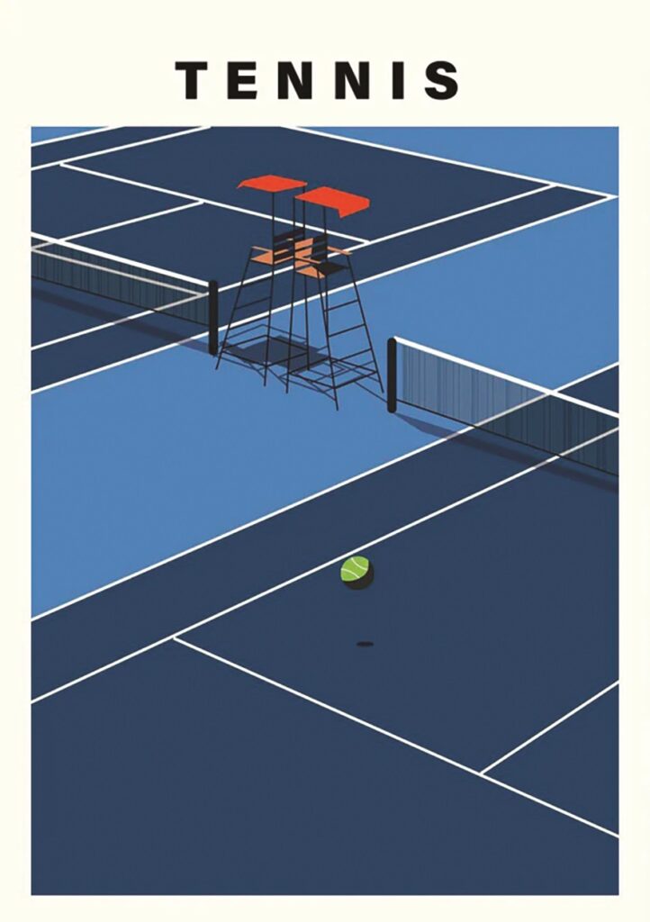 Affiche imprimée tennis