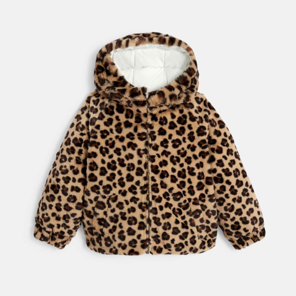 Blouson réversible fausse fourrure léopard Okaidi