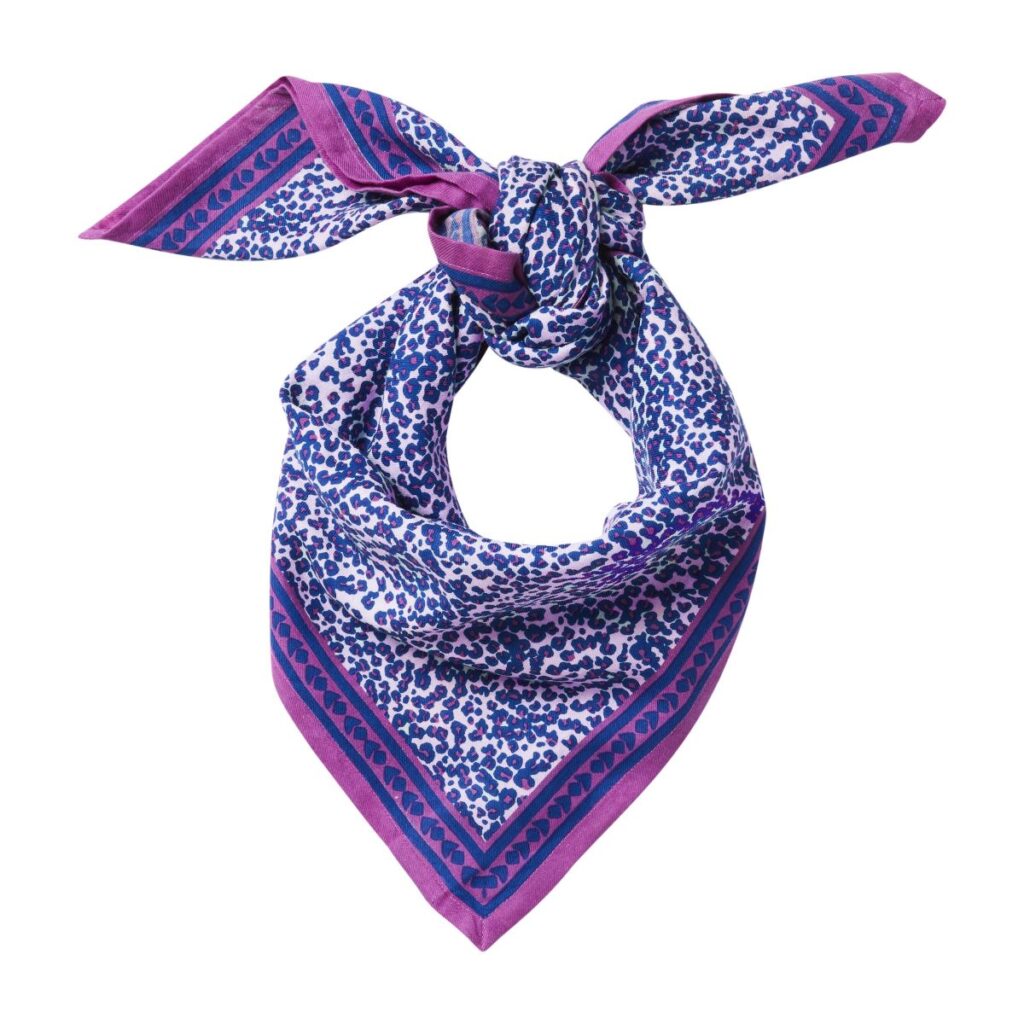 Foulard imprimé violet pour enfant Bonheur du jour