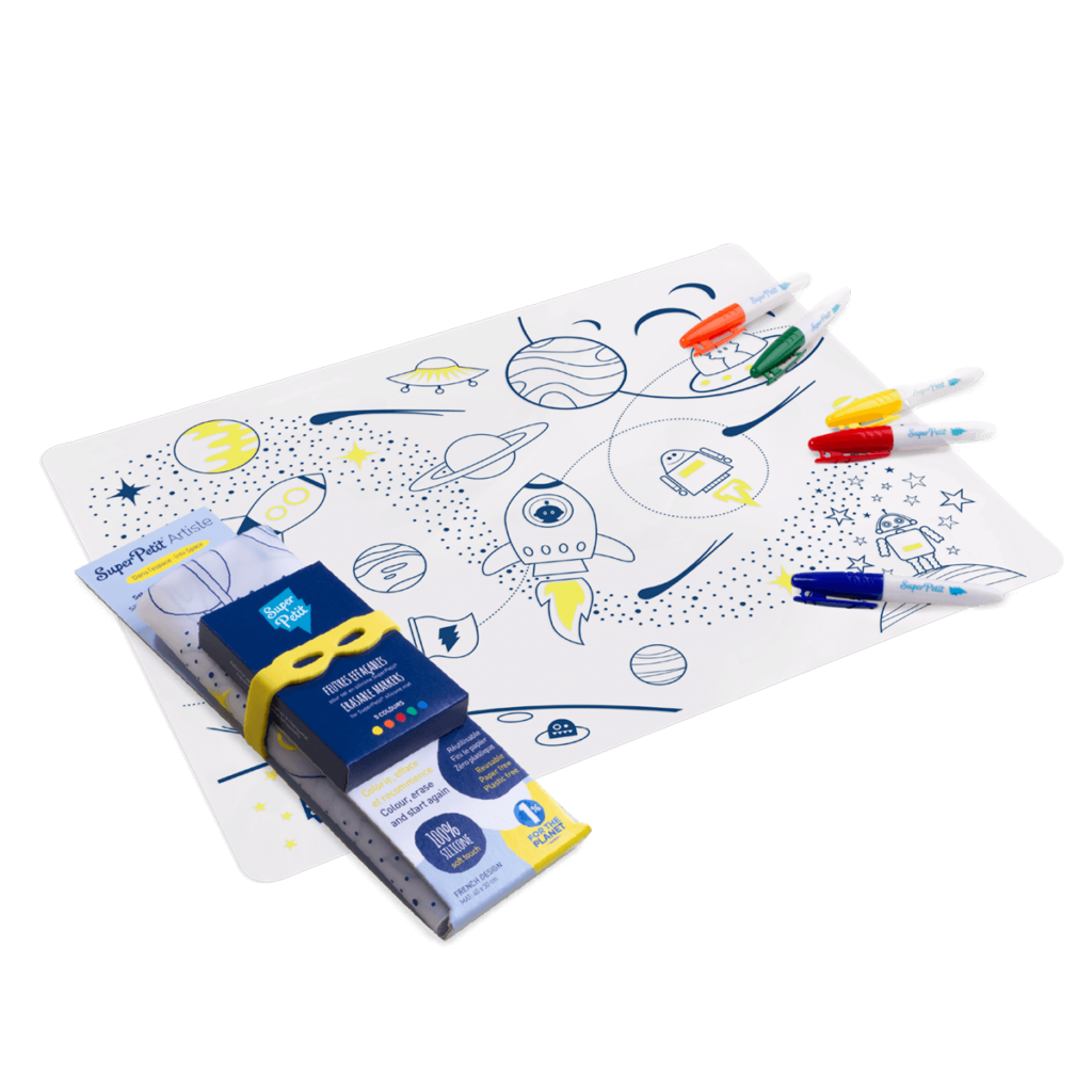 Set en silicone à colorier “Dans l’espace” Super Petit