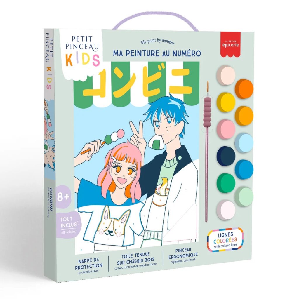 Kit de peinture au numéro “Konbini” Petit Pinceau Kids