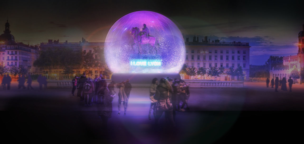 Fête des lumières. Place Bellecour I Love Lyon