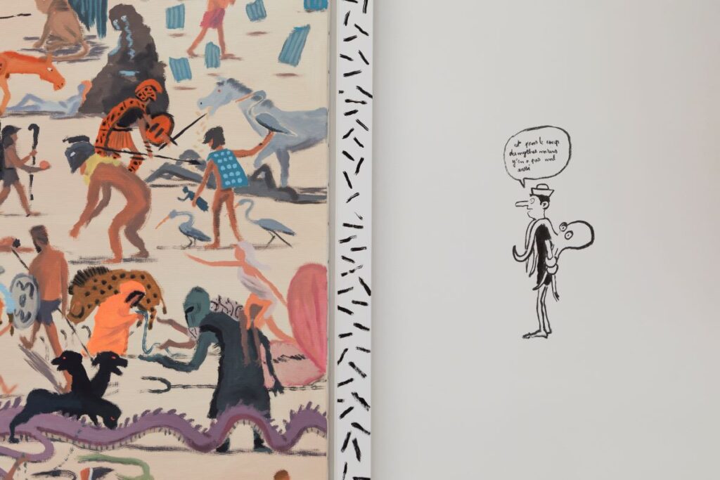 Vue de l'exposition Mermed de Jean Jullien - Galerie Slika