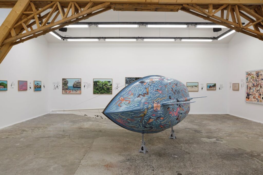 Vue de l'exposition Mermed de Jean Jullien - Galerie Slika