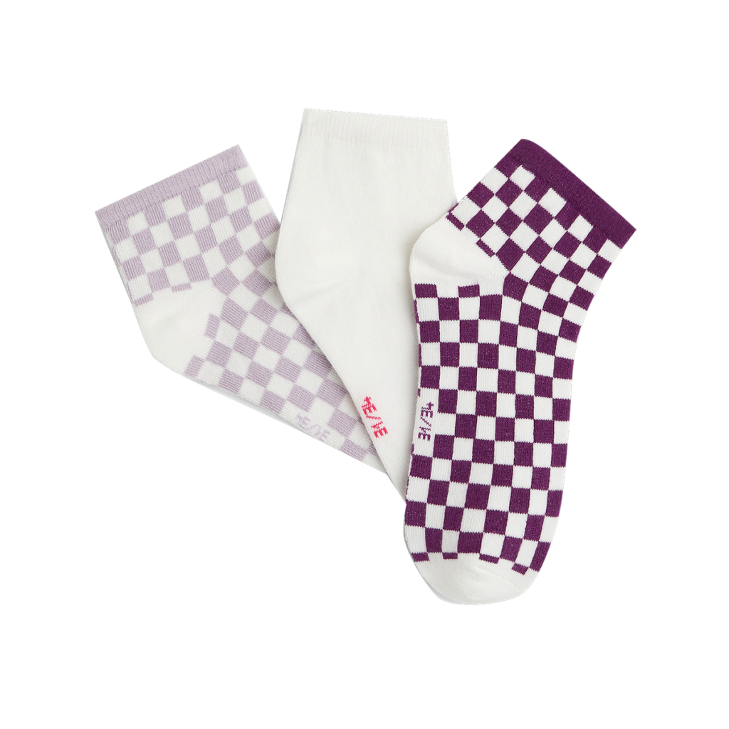 chaussettes shopping thème damier