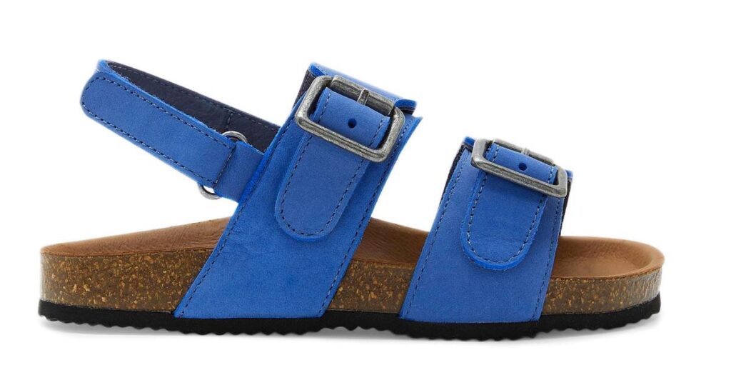 Sandales enfant en nubuck bleu Jacadi