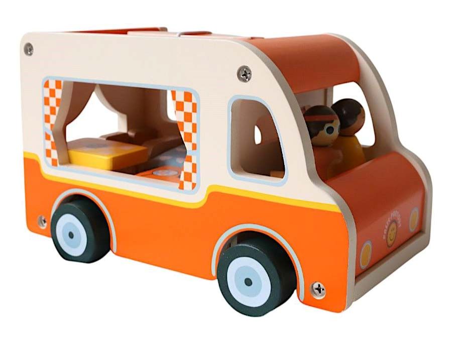 Jouet de van camping en bois Mercredi et Patati