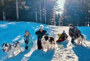 activités neige avec les animaux