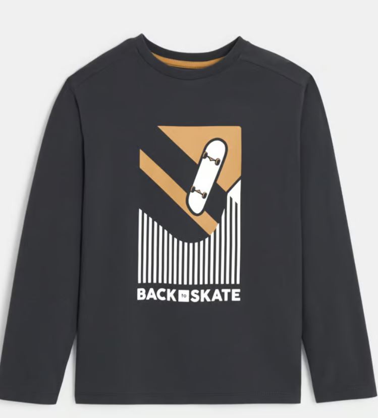 T shirt back to skate Okaidi