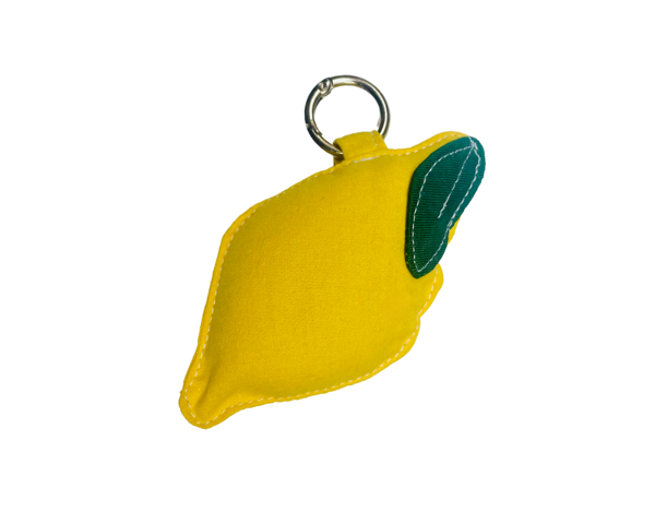 Porte-clefs citron en tissu Jooj