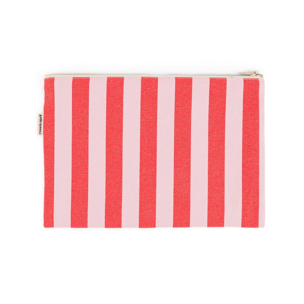 Pochette rayée Rose in April