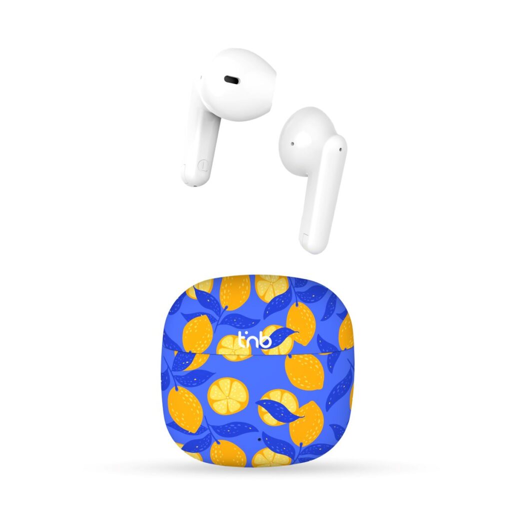 Ecouteurs semi intra-auriculaires T'nB motif citron