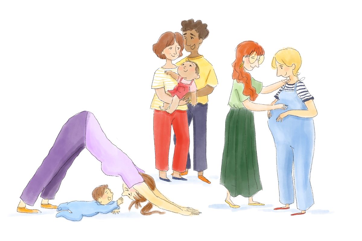 Illustration Post partum tour par Margaux Burlot, Grains de Sel