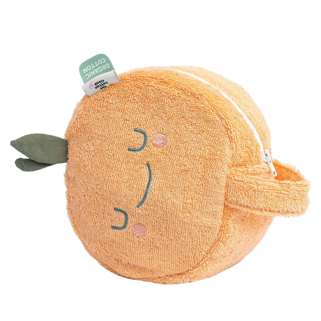 Trousse éponge mandarine The little cloud