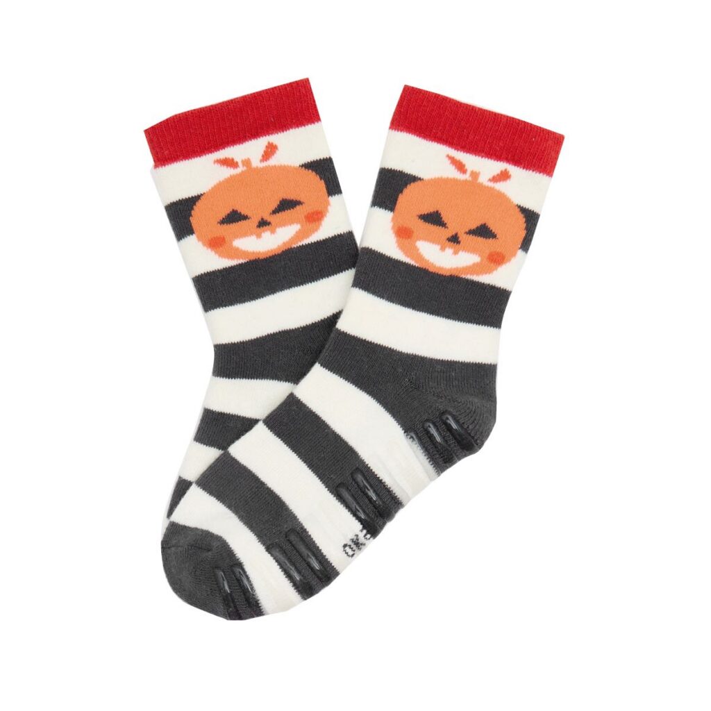 Chaussettes citrouilles Halloween Okaidi