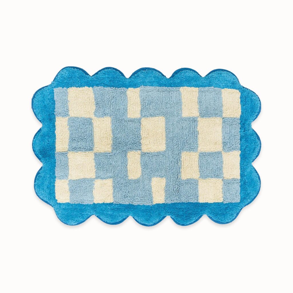 Tapis de bain Tarta Gelatina bleu