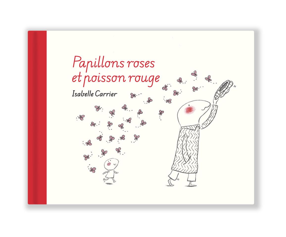 Papillons roses et poisson rouge, Isabelle Carrier, Pépin