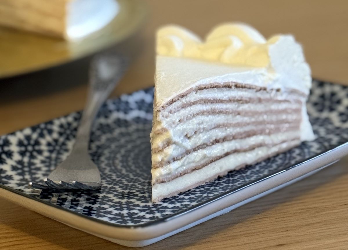 Recette du gâteau de crêpes roses de Patrice Cayuela