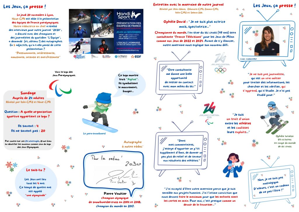 Journal scolaire 2030, Lyon 8e, Sophie Greuil