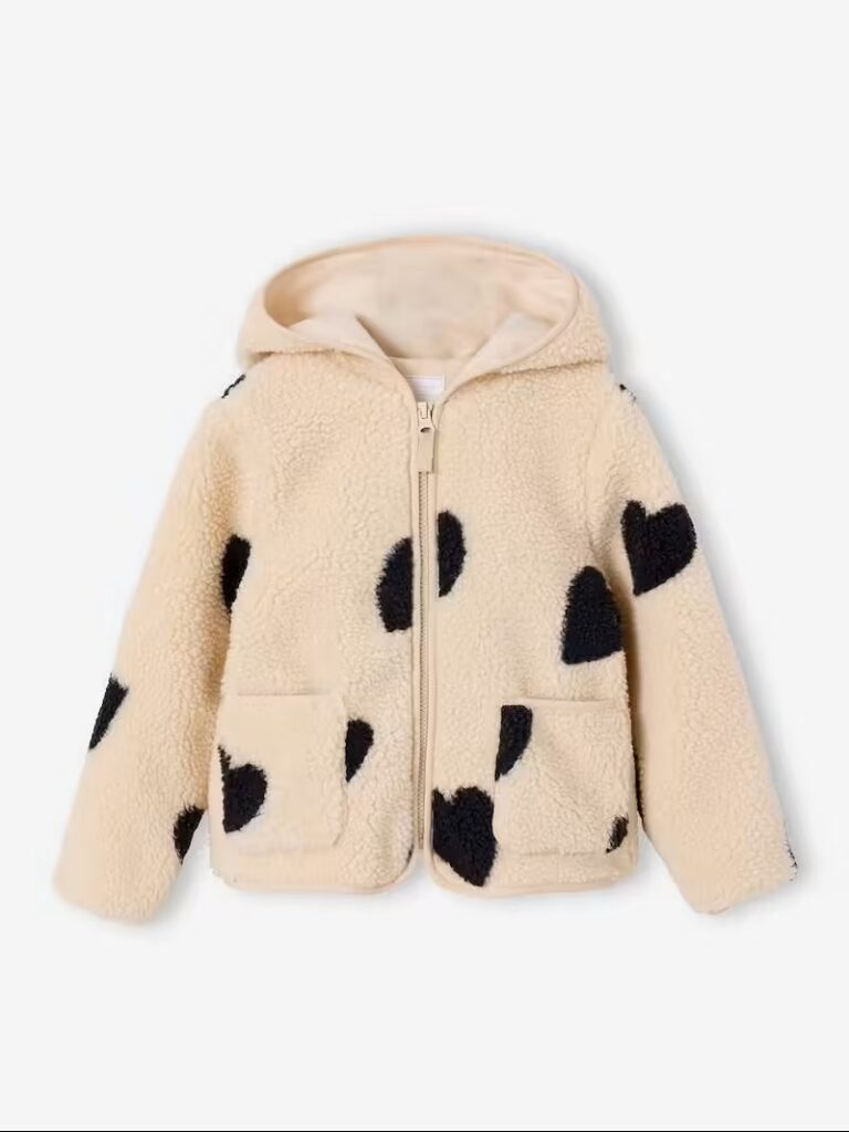 Veste sherpa cœurs Vertbaudet