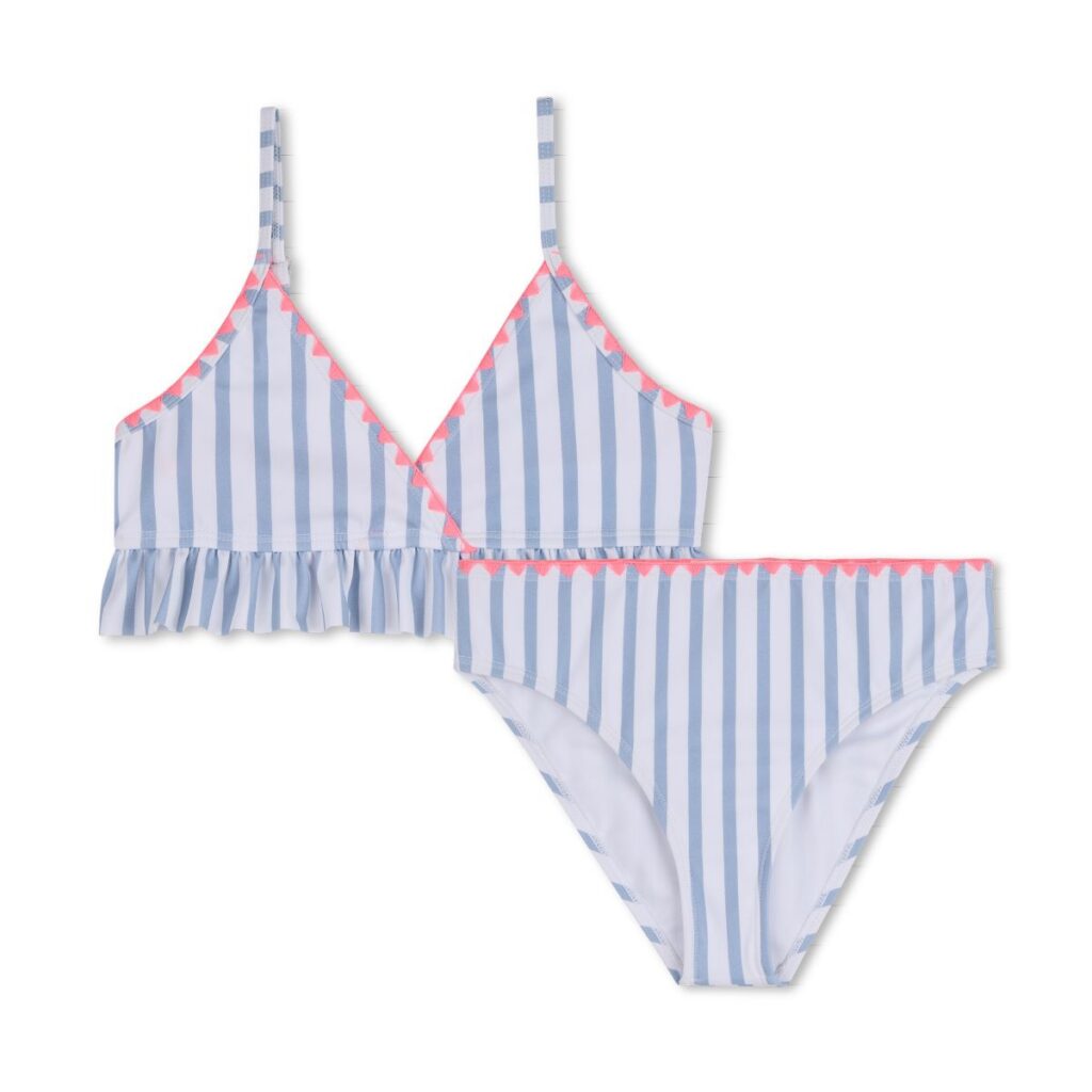 Maillot de bain deux pièces bleu rayé Billie Blush 