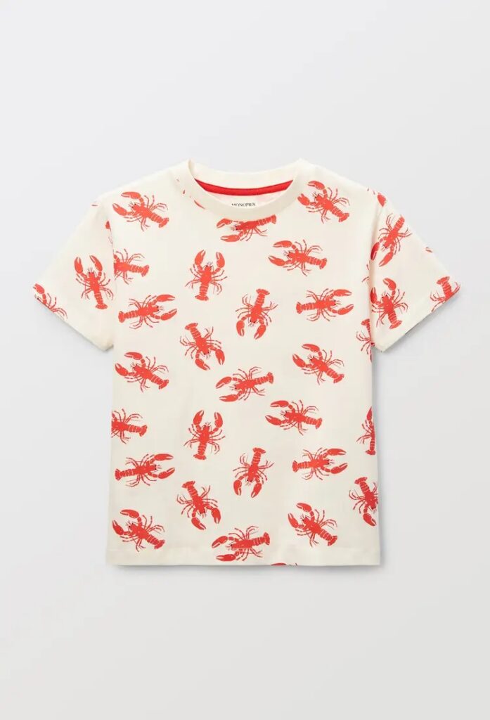 T-shirt enfant imprimé homards Monoprix