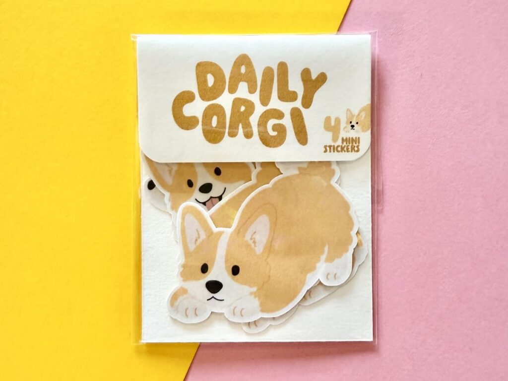 Pochette stickers Corgi Pikalem